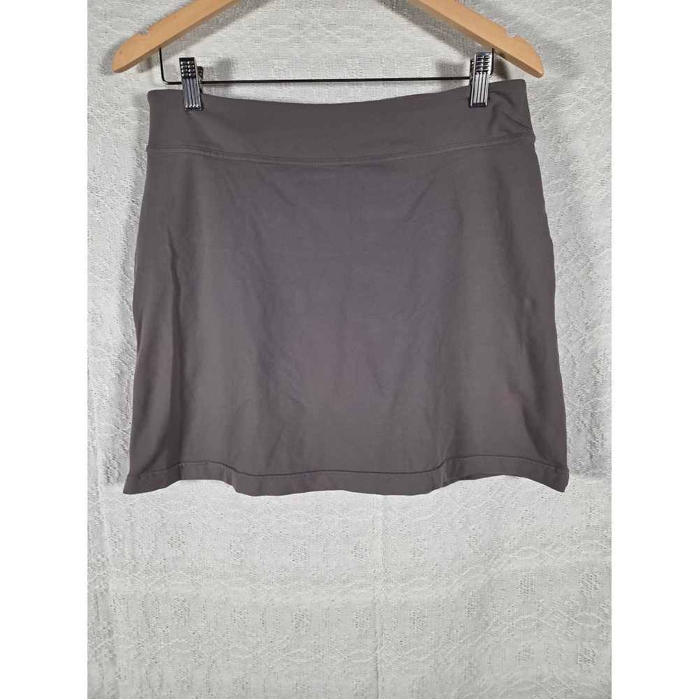 Athleta Gray Active Skort Built-in Mesh Shorts Supplex Lycra Size M Hiking Gym - Picture 1 of 11